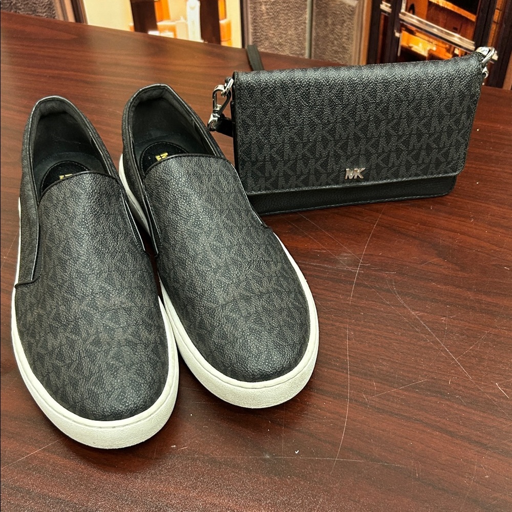 MICHAEL Michael Kors Black Slip-On Loafers